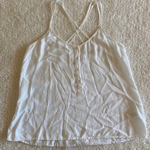 Anthrologie WHITE LINEN TANK